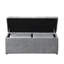 Ensemble de repose-pieds rectangulaire 1 pièce en velours court avec 2 repose-pieds (gris clair)-354522672