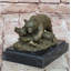 Sculpture bronze avec ours et bronze