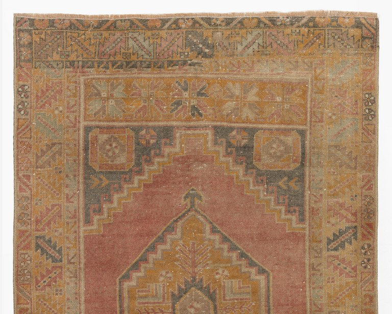 Tapis turc vintage noué à la main pour la maison et le bureau