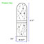 Ensemble de 2 treillis de jardin en métal - Support antirouille pour plantes grimpantes de 71 po