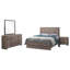 Ensemble de chambre avec grand lit 4 pièces Sili avec commode Sili, brun chêne, bronze foncé-114566212-114566213