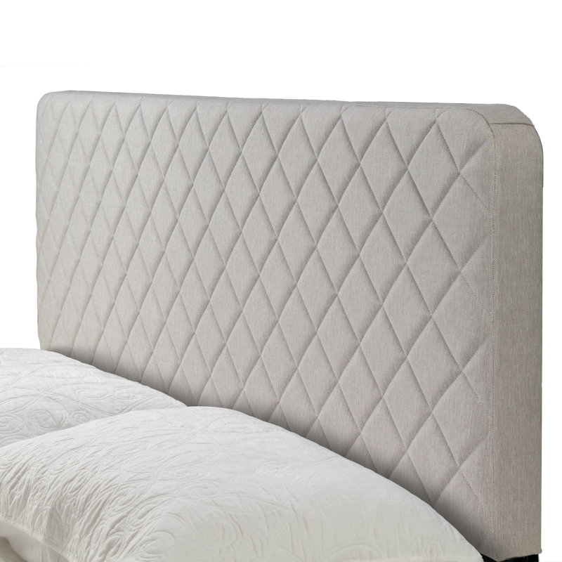 Darcy-May Upholstered Standard Bed, Beige