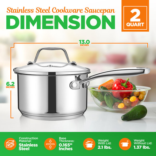 NutriChef 12-Quart Stainless Steel Stock Pot 18/8 Food Grade Induction Soup  Pot W/ See Through Lid 