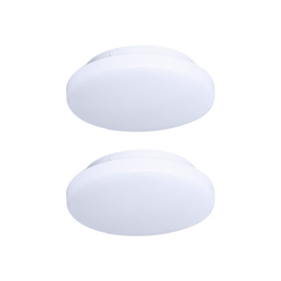 Ensemble de 2 plafonniers DEL à intensité variable de 7 pouces, 11W 920LM, blanc froid 4000K, plafonnier encastré moderne et super lumineux pour chambre à coucher, cuisine, salle de bain, homologué ETL