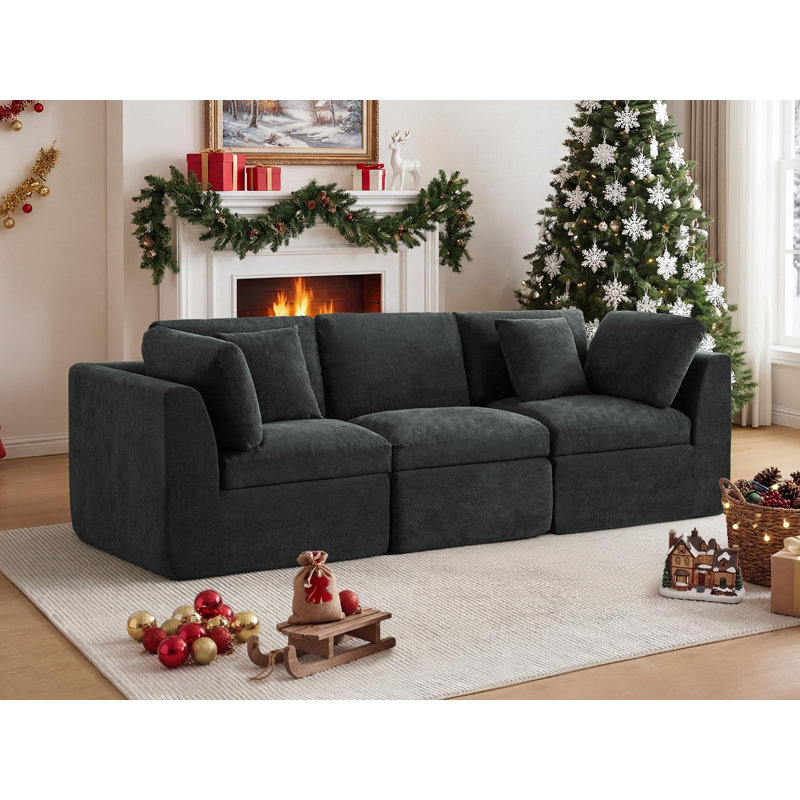 Canapé modulaire 110 po Comfy Cloud, Gris