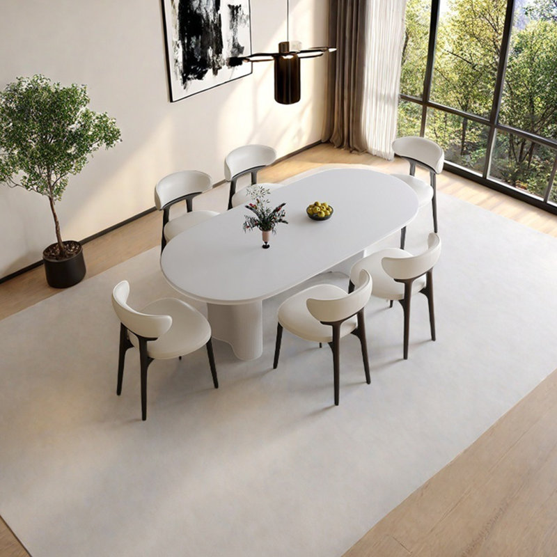Table de salle à manger en bois massif de style français French Cream, H 29,52 po x L 70,86 po x l 35,43 po