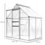 Outsunny Polycarbonate Greenhouse Walk-In Sliding Door-857897966-857897967