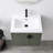 Blossom 24'' Wall-Mounted Bathroom Vanity in Sage Green – Solid Wood, Floating Design, Acrylic Sink, Compact Storage Organizer-2017344665