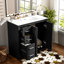 Armoire de salle de bain 36 po avec lavabo en céramique, charnières, 3 tiroirs, rangement spacieux, motif de rainure unique, poignée en métal exquise, glissière de tiroir lisse, style rétro, facile à assembler pour 36-930086230