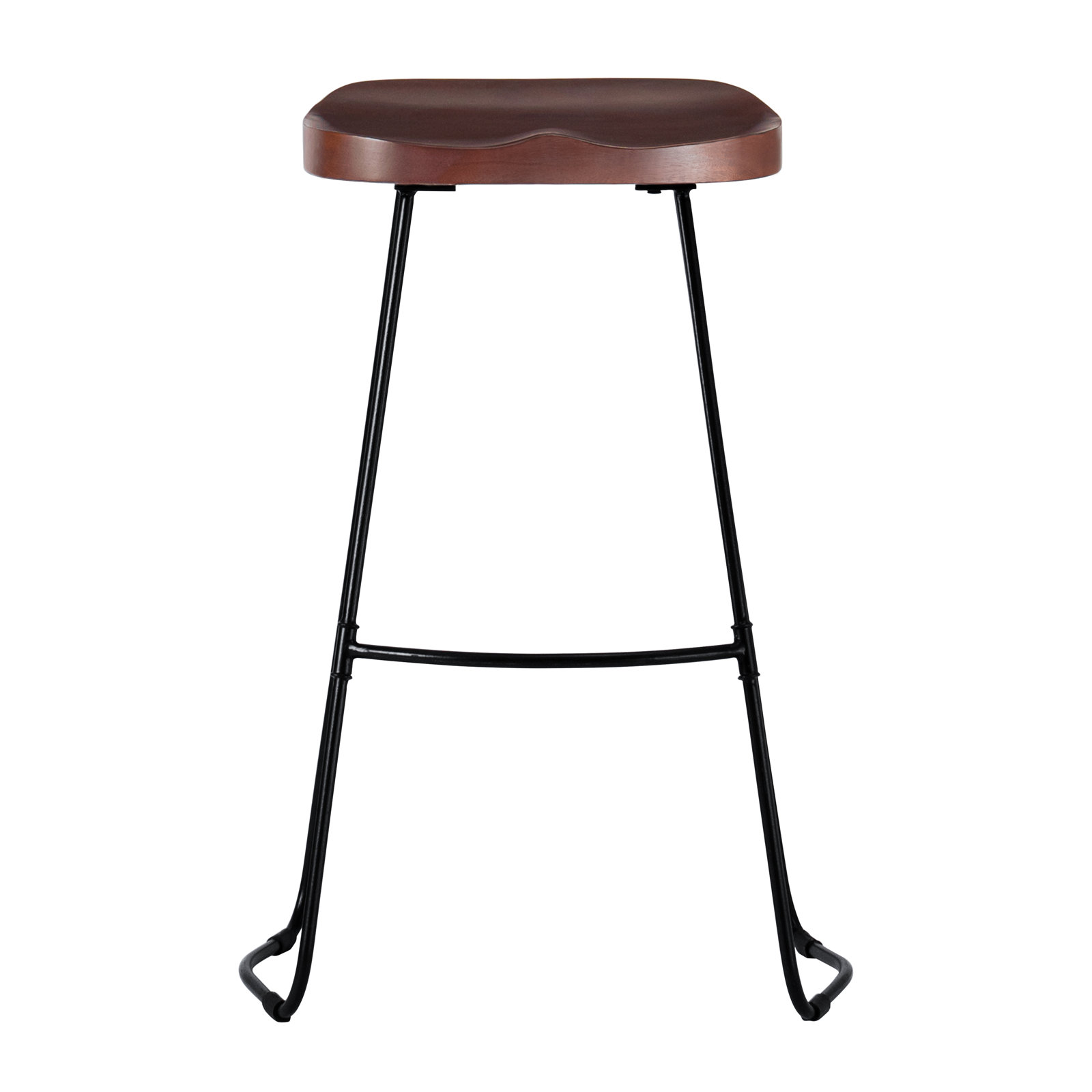 Geonna Solid Wood Bar & Counter Stool, Walnut, Bar Stool (30" Seat Height)