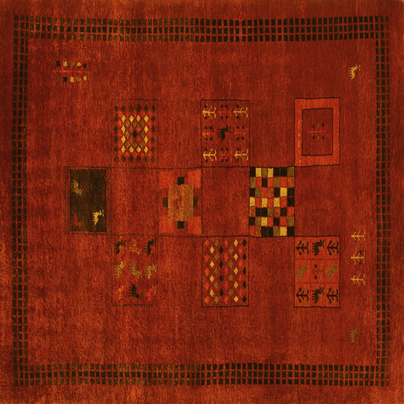 Lakeem Washable Oriental Indoor Rug, Square 8'