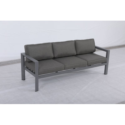 Abygayle Patio Sofa with Cushions by Ebern Designs
