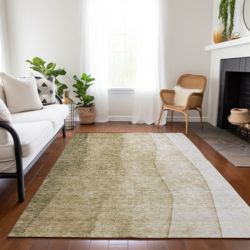 Kaylani Washable Ombre Indoor / Outdoor Rug, Rectangle 10' x 14'