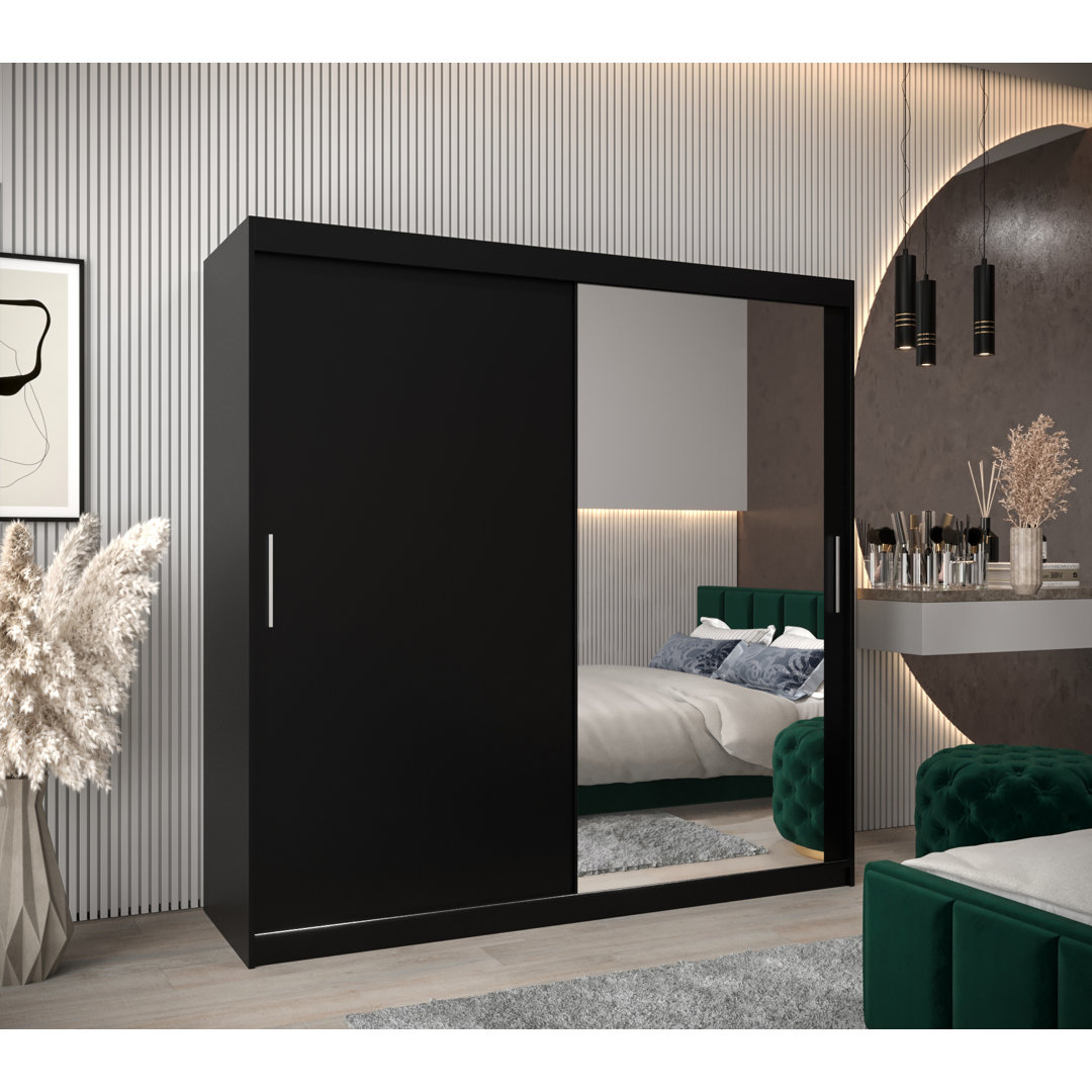 Asilah 2 Door Manufactured Wood Wardrobe