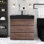 Meuble-lavabo sur pied 36 po avec plateau en résine intégré