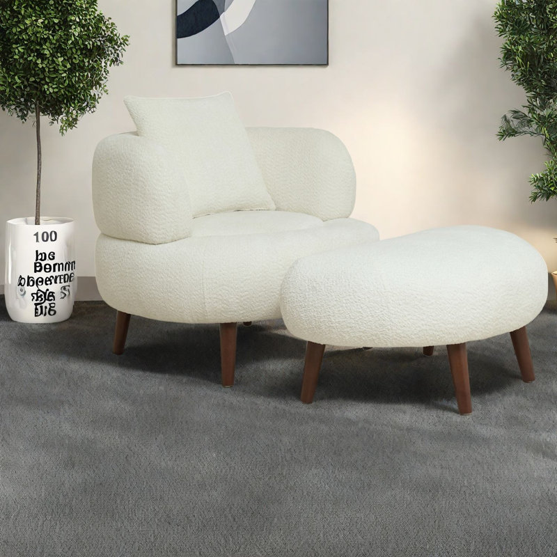 Fauteuils d'appoint Cloud Soft, méridienne moderne en tissu chenille pour la maison