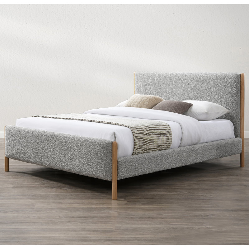 Earley Upholstered Platform Bed, Queen, Gray
