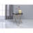 Theydon Contemporary 22"Dia Round Glass Cross Legs End Table in Champagne-1088168929