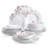Buran 24 Piece Porcelain China Dinnerware Set - Service for 6