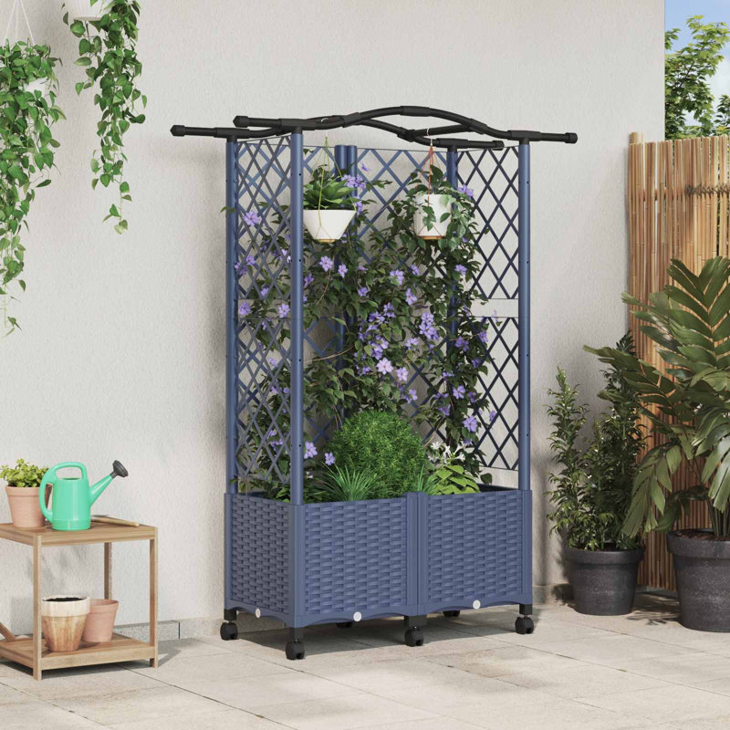 Raised Garden Bed, Blue, 144cm H x 122cm W x 40cm D