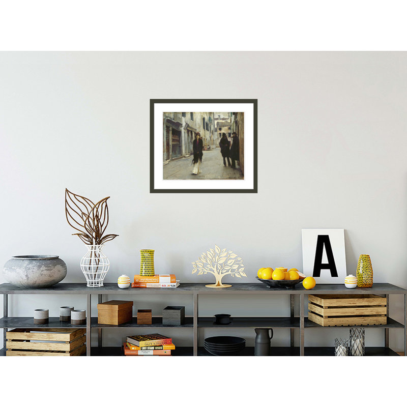 «Street in Venice» par John Singer Sargent, impression giclée encadrée, H 23,5 po x l 26,85 po