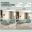 104,32 * 70,86 Canapé-lit modulaire modulaire, canapé modulaire avec méridienne et repose-pieds, ensemble modulaire convertible en forme de U. Spon comprimé, vert clair (Combo 3A + 2B)-1102338613