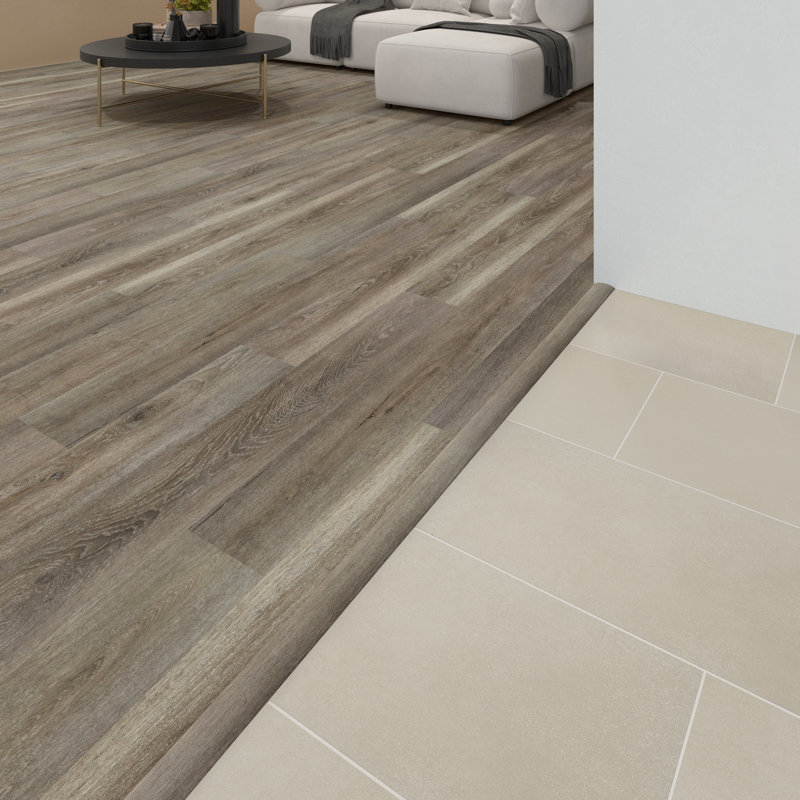 Transition 4-en-1 à garniture mince 2 po x 94 po Daltile Adventuro (vendue à la pièce), Gris foncé