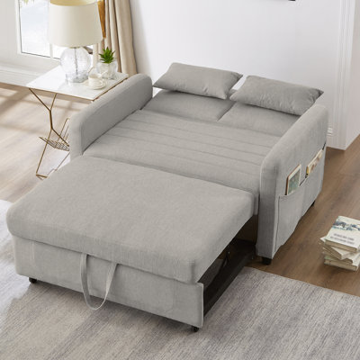 2 Seater Linen Sofa Bed