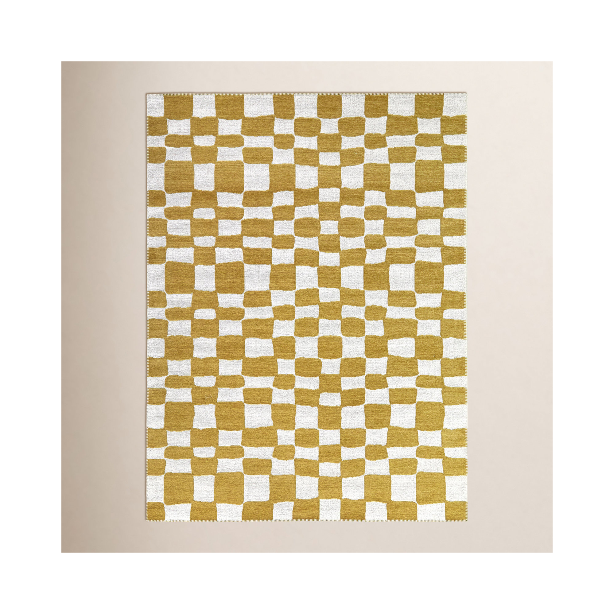 Canales Recycled P.E.T Yellow Rug, Rectangle 7'10" x 10'
