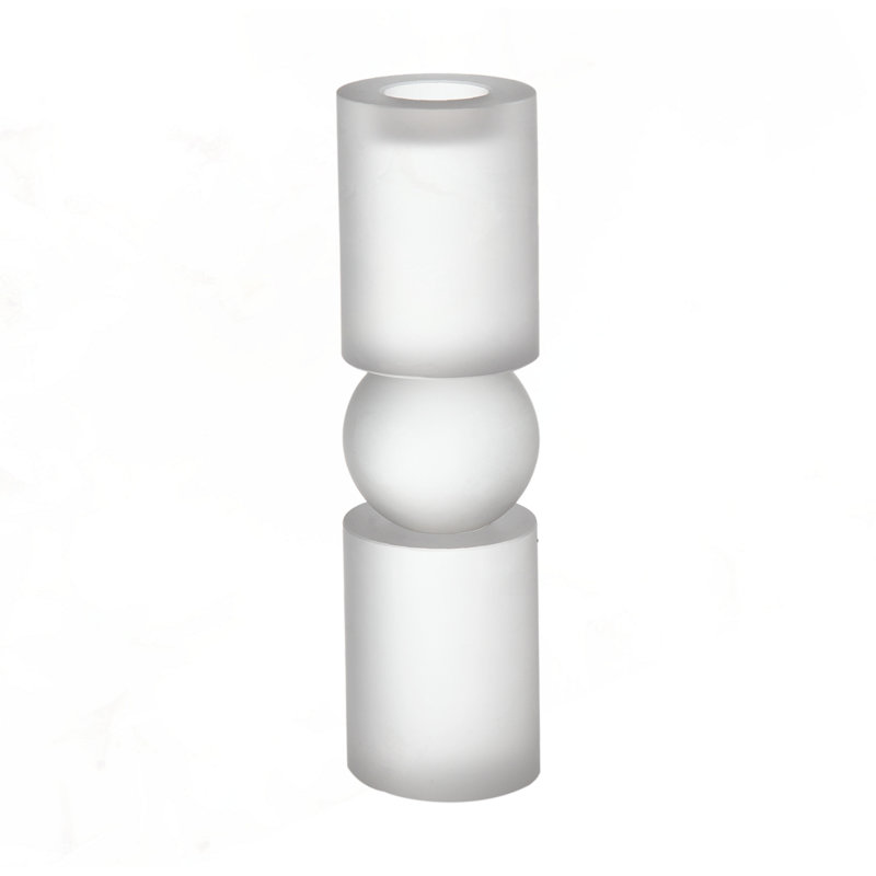 D3.1X11" Palisade Medium Glass Candle Holder, 11" H x 3.1" W x 3.1" D