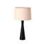 Lampe de table moderne de 25,4 po avec base en fer lisse et abat-jour en lin, compatible avec une ampoule E26 - lampe de bureau élégante pour la chambre à coucher, le salon ou le bureau