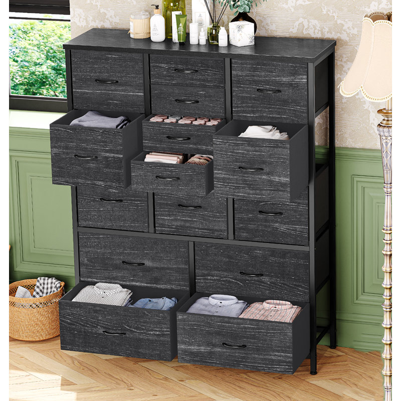 15 Drawer Storage Drawer, Grey/Black