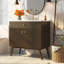 Meuble-lavabo rayé de luxe 36 po, double rangement à fermeture en douceur et lavabo en céramique de qualité supérieure