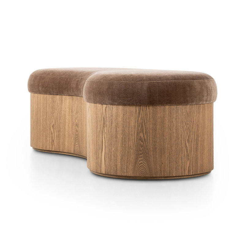 CELESTE Upholstered Bench, Brown