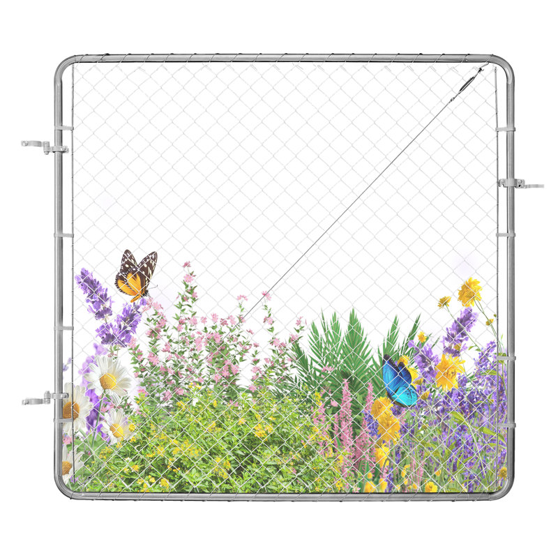 Barrière de clôture ajustable avec chaînette et chaînette non incluse