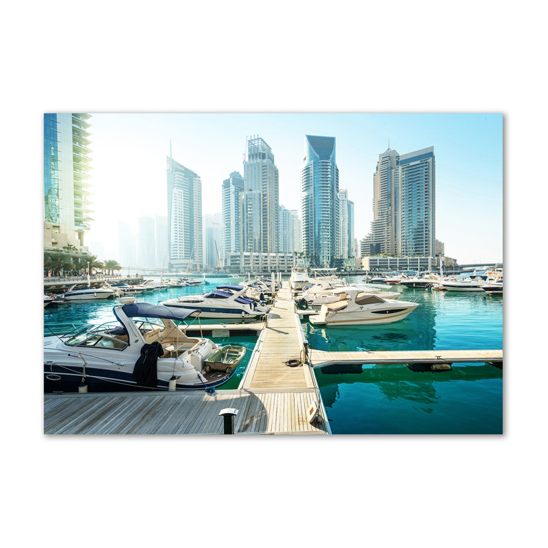 Marina In Dubai - Wrapped Canvas Print