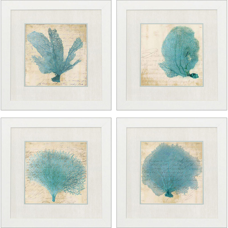 " Blue Coral " 4 - Pieces