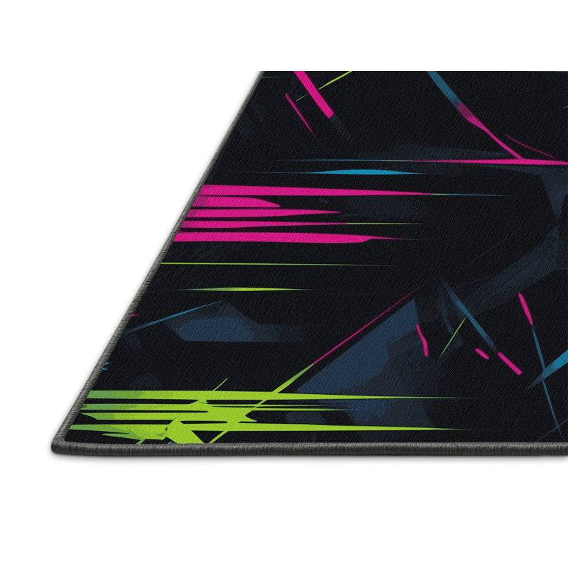 Neon Splinter Rug, Rectangle 5' x 8'
