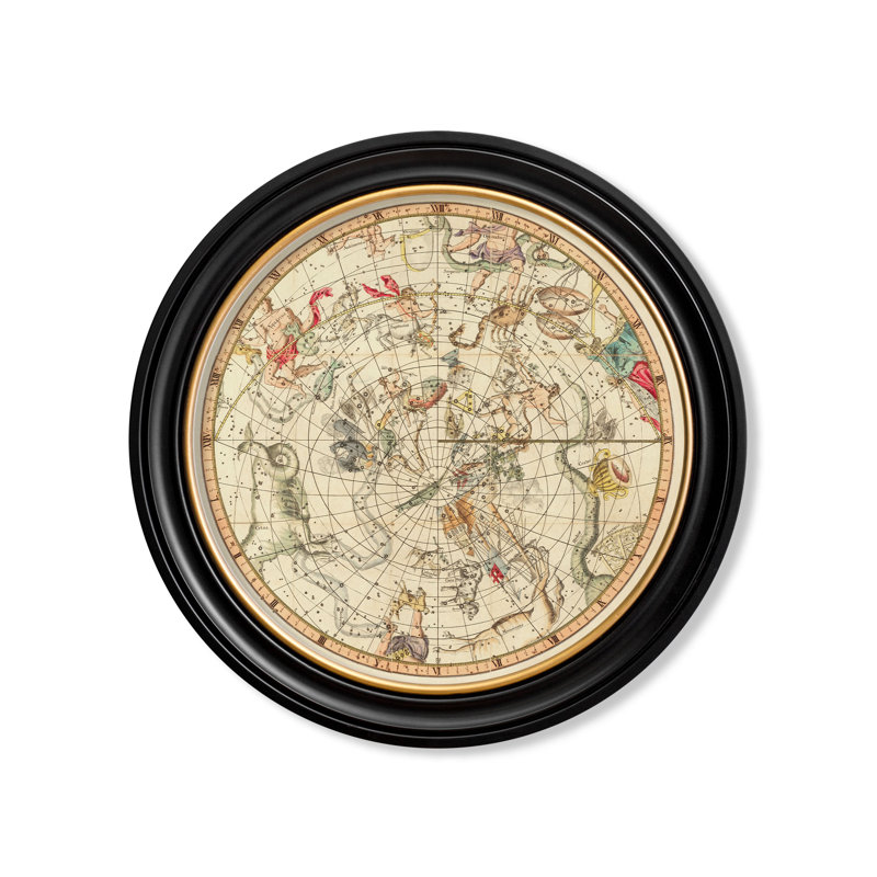 Constellation Northern by Mid-1800s - Single Picture Frame Print on Archival Matt 230gsm Paper, Beige