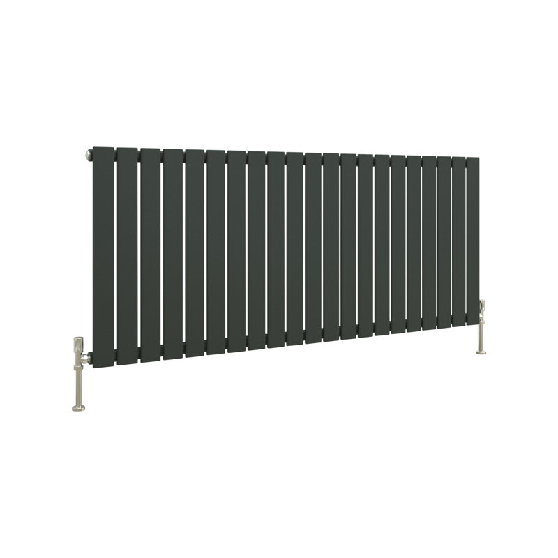 Radiators Vertical/Horizontal Flat Panel Radiators Designer Radiator, 600x1428mm Single, Matt Grey