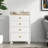 Modern 4-Drawer Dresser Cabinet with Glass Top Jewelry Display, Rolling Storage Unit with Lockable Casters for Bedroom or Living Room-1480863911