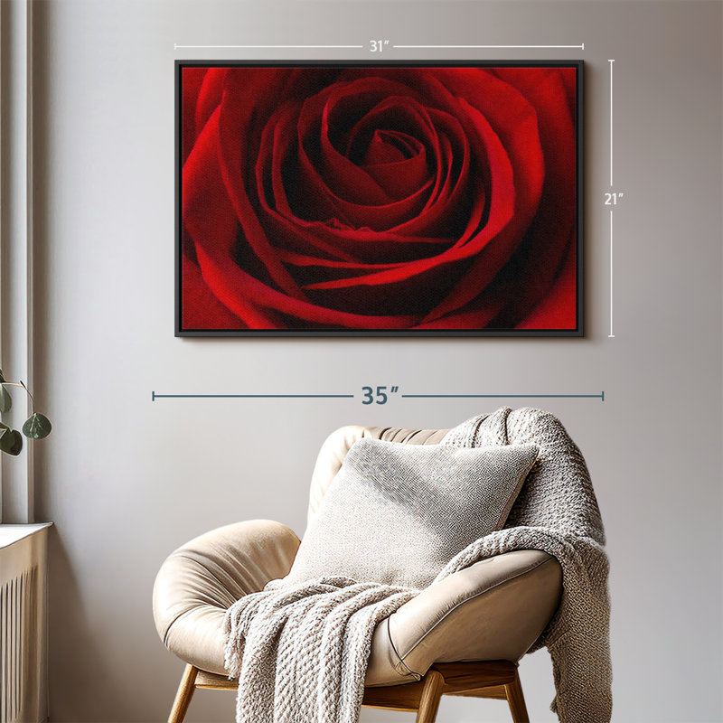 «Love», art mural rose rouge «Valentine», H 21 po x l 31 po