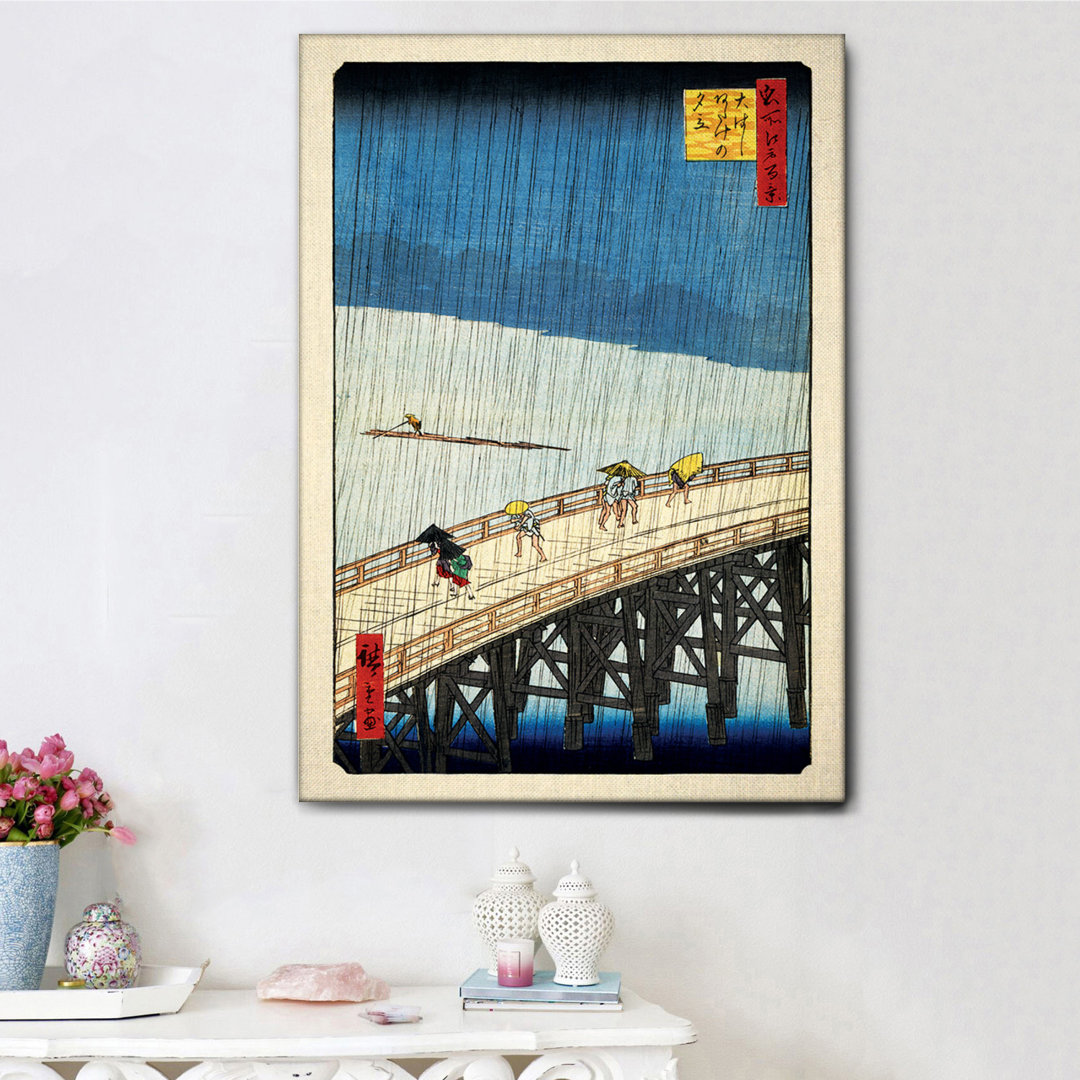 Leinwandbild Ponte Shin Ohashi von Utagawa Hiroshige