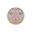 Tapis décoratif lavable floral multicolore à motif géométrique multicolore-533899224