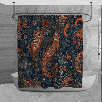 Rideau de douche à motif cachemire Jurlene