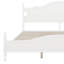 Structure de lit plateforme en bois avec tête de lit, lit plateforme de style rétro avec support en lattes de bois-130143582