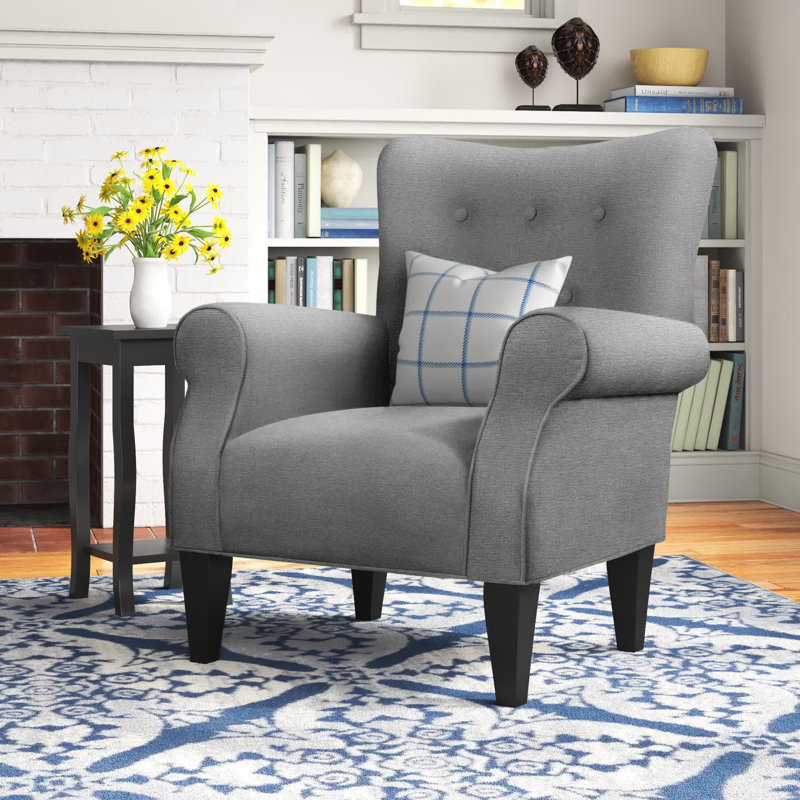 Euart 76.2Cm Wide Tufted Polyester Armchair, Gray Polyester
