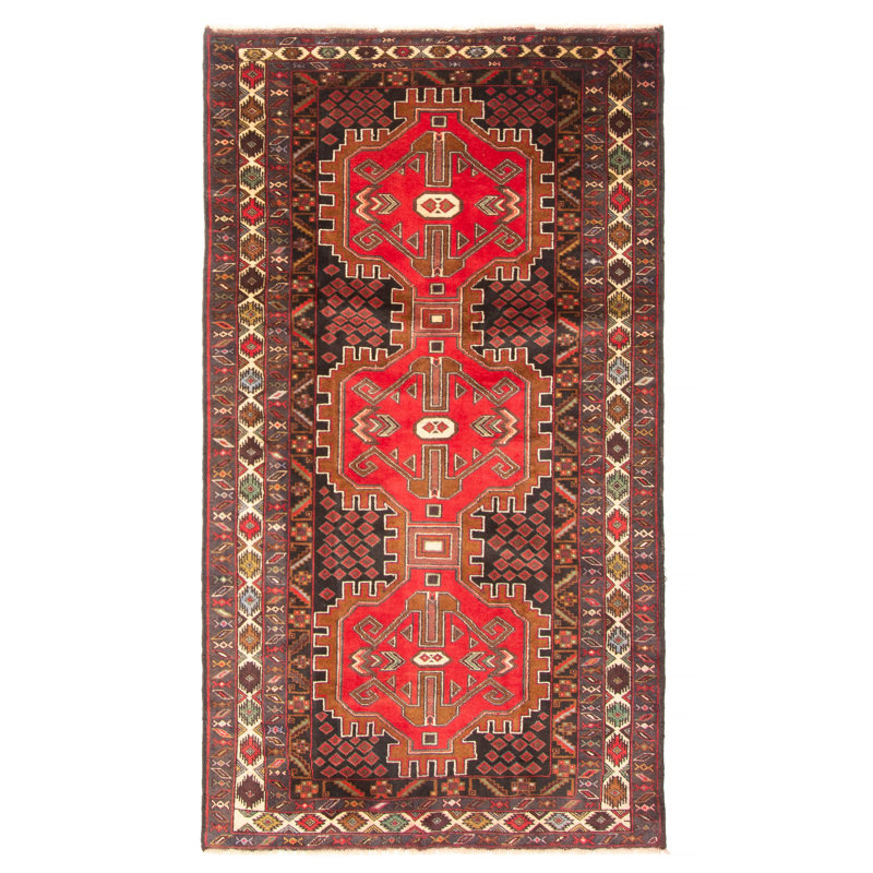 Tapis rouge Teimani 3 pi 8 po x 6 pi 8 po