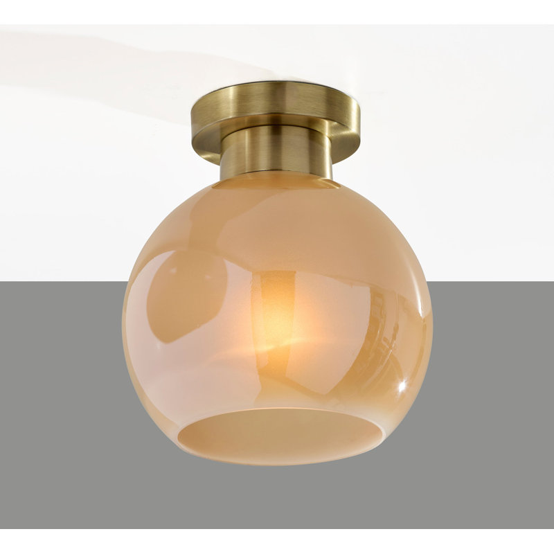Atticus Flush Mount, Gold, Antique Brass