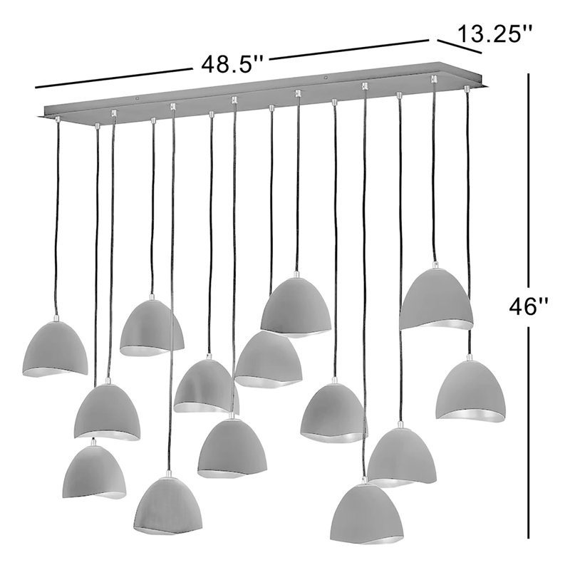 Nula 14 - Light Chandelier, Shell White